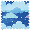 Cloudy Cosmos, Calm Blues - Motorised Roman Blind